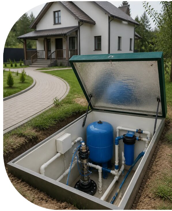 Автономное водоснабжение дома в Курганинске от 156015 р. | АПаруса-Кгн